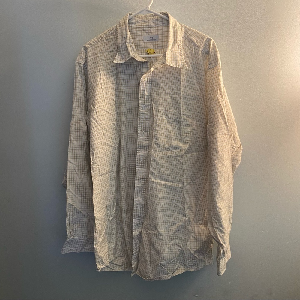 Brooks Brothers 346 Men’s Dress Shirt 18-36/37 – Yellow/Blue Check